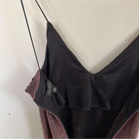 Topshop • Bronze Sleeveless Slip Midi Dress - Picture 6 of 9